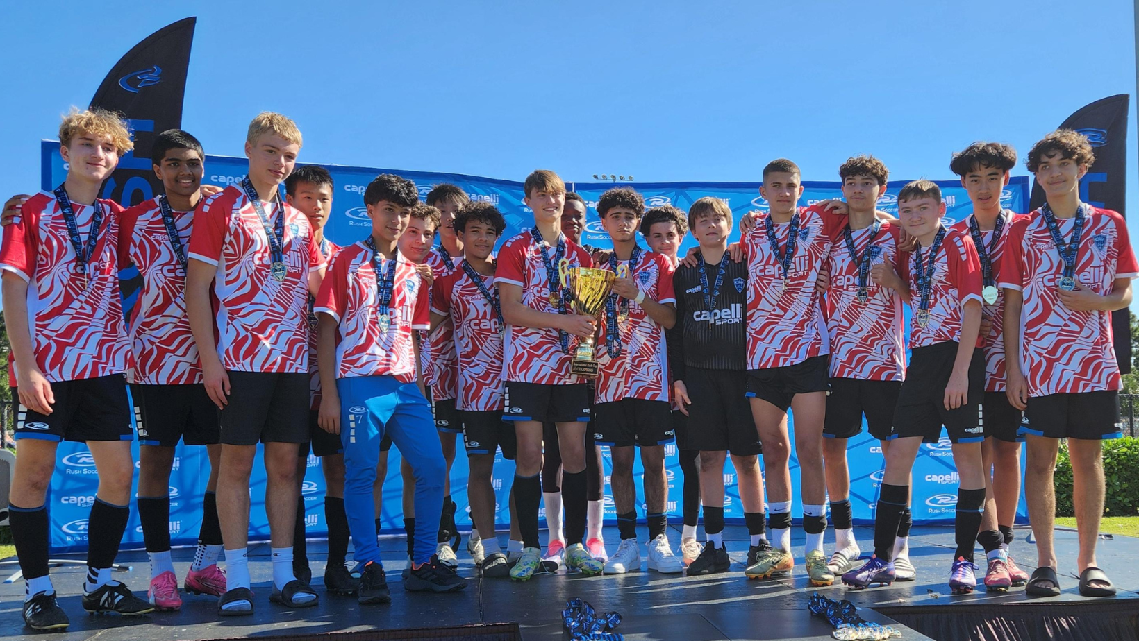 Rush Canada 2010 Boys Team photo after winning Rush International Cup 2024